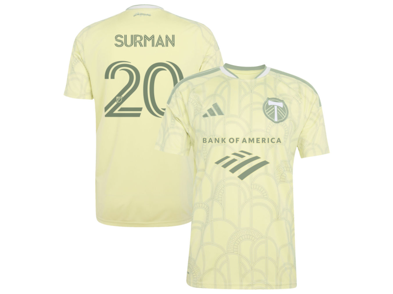 Finn Surman Portland Timbers 2026 Civic Stadium Edition Fan Version Jersey - Yellow