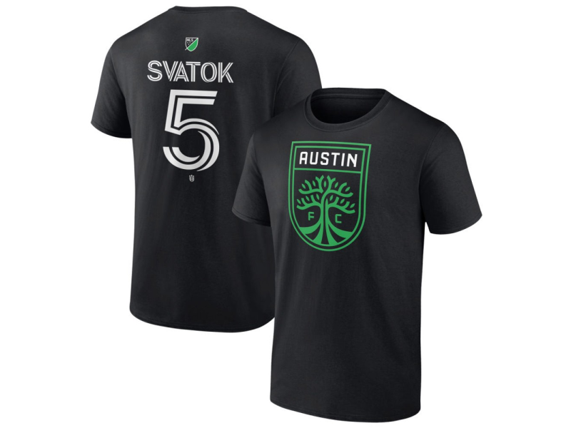 Youth Austin FC #5 Oleksandr Svatok Team Authentic T-Shirt - Black
