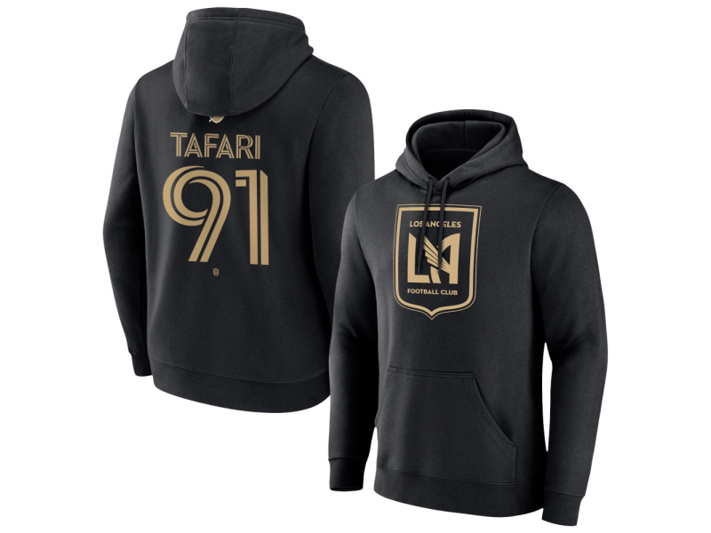 Men's LAFC #91 Nkosi Tafari Team Authentic Pullover Hoodie - Black