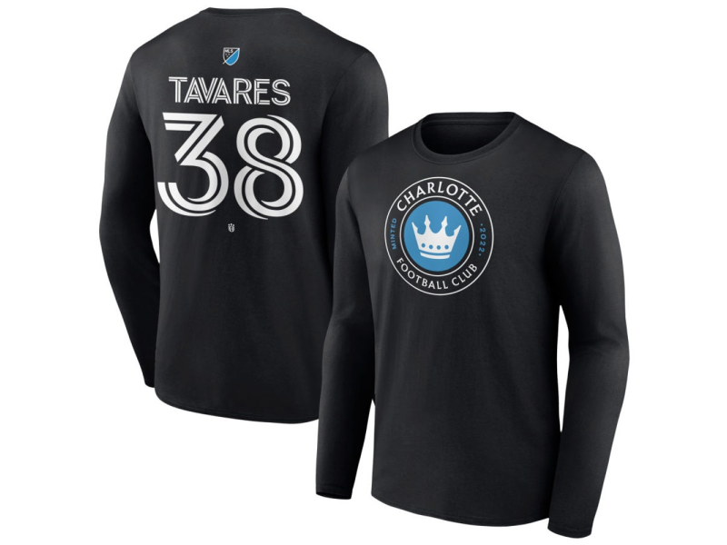 Men's Charlotte FC #38 Iuri Tavares Team Authentic Long Sleeve T-Shirt - Black