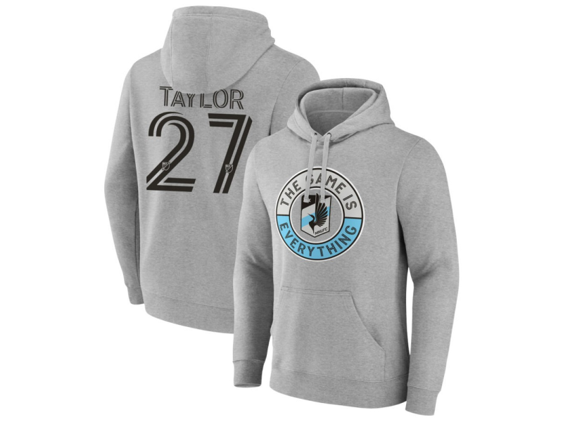 Men's Minnesota United FC The Game Is Everything #27 David Taylor Pullover Hoodie - Gray