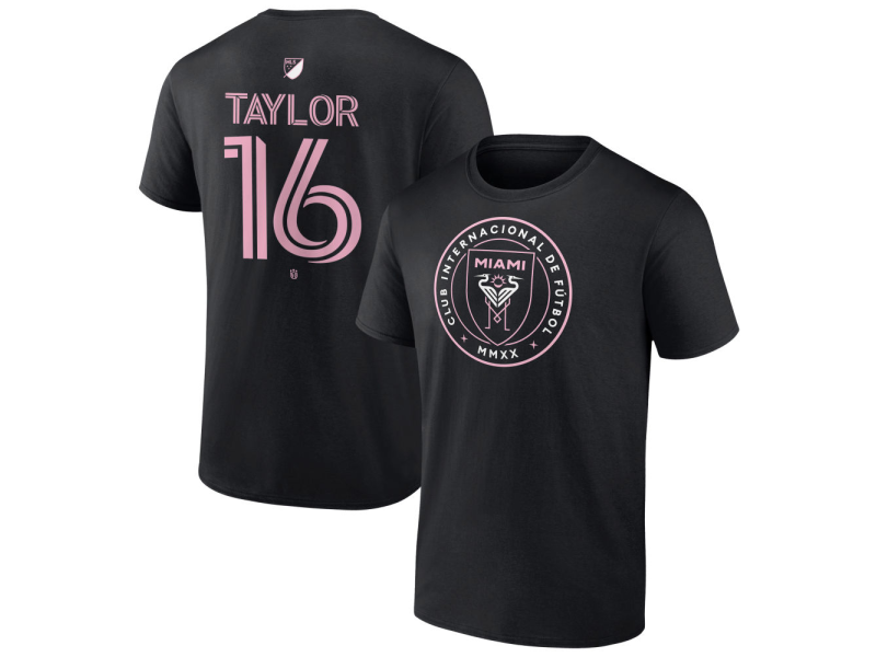 Youth Inter Miami CF Authentic Stack #16 Robert Taylor T-Shirt - Black