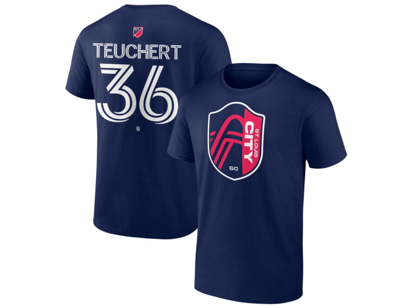 Men's St. Louis City SC #36 Cedric Teuchert Team Authentic T-Shirt - Navy