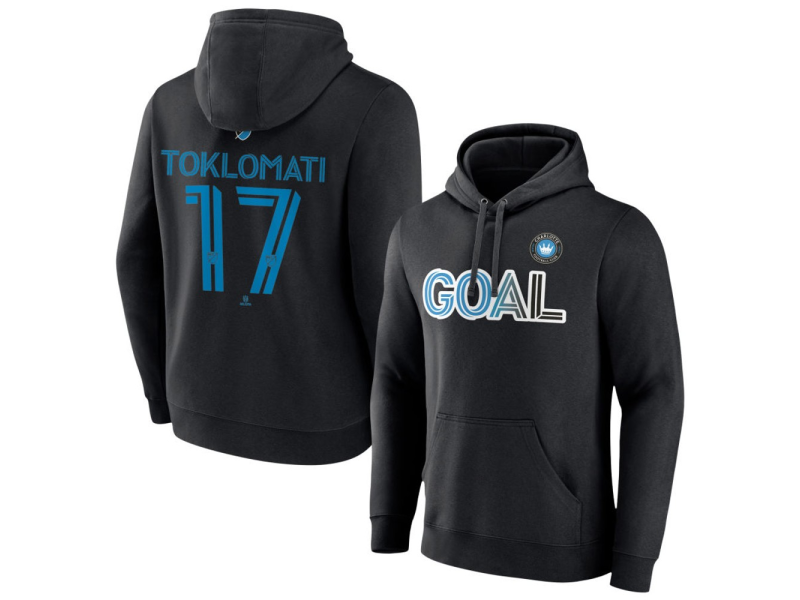 Men's Charlotte FC Goal #17 Idan Toklomati Pullover Hoodie - Black