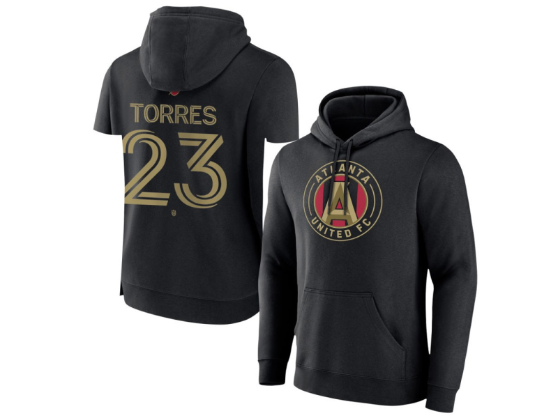 Youth Atlanta United FC #23 Adyn Torres Team Authentic Pullover Hoodie - Black