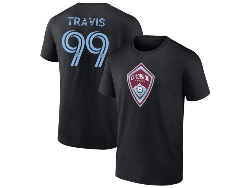 Youth Colorado Rapids #99 Jackson Travis T-Shirt - Black