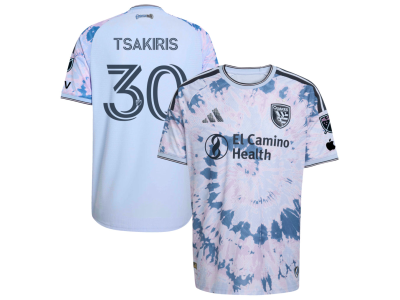 Niko Tsakiris San Jose Earthquakes 2026 The Dead Edition Player Version Jersey - Light Blue With Patch