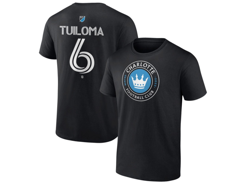 Men's Charlotte FC #6 Bill Tuiloma Team Authentic T-Shirt - Black