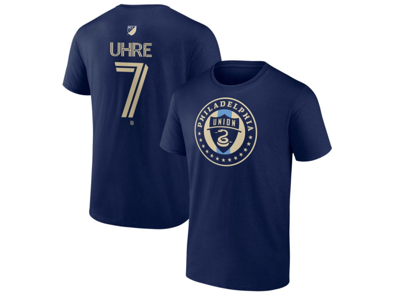 Men's Philadelphia Union #7 Mikael Uhre Team Authentic T-Shirt - Navy
