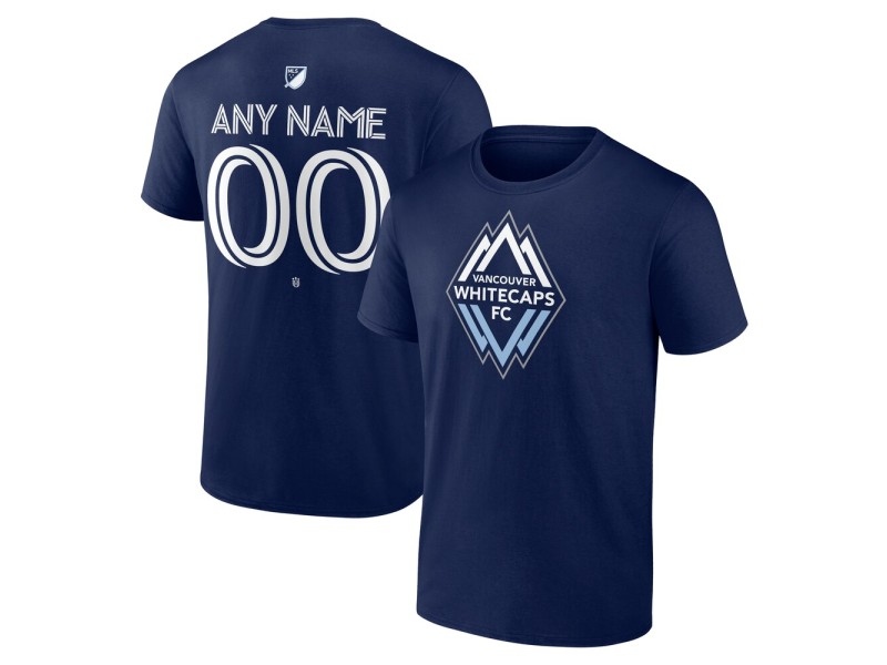 Men's Vancouver Whitecaps FC Custom Team Authentic T-Shirt - Navy