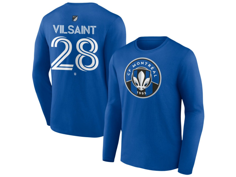 Men's CF Montreal #28 Jules-Anthony Vilsaint Team Authentic Long Sleeve T-Shirt - Royal