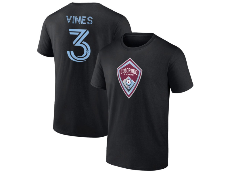 Men's Colorado Rapids #3 Sam Vines T-Shirt - Black