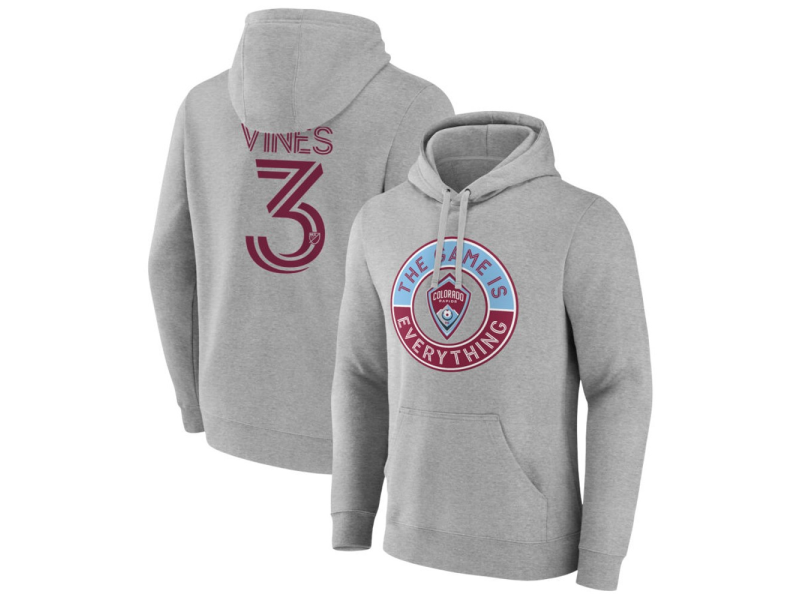Men's Colorado Rapids The Game Is Everything #3 Sam Vines Pullover Hoodie - Gray