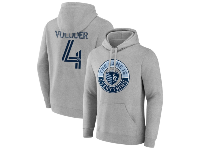 Men's Sporting Kansas City The Game Is Everything #4 Robert Voloder Pullover Hoodie - Gray