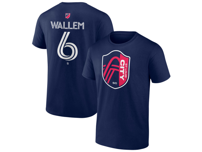 Men's St. Louis City SC #6 Conrad Wallem Team Authentic T-Shirt - Navy