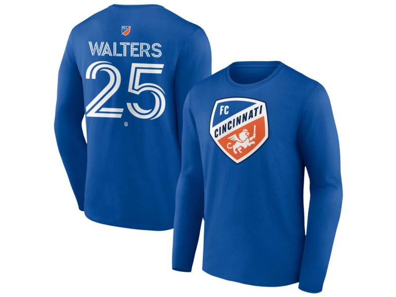 Men's FC Cincinnati #25 Paul Walters Team Authentic Long Sleeve T-Shirt - Royal