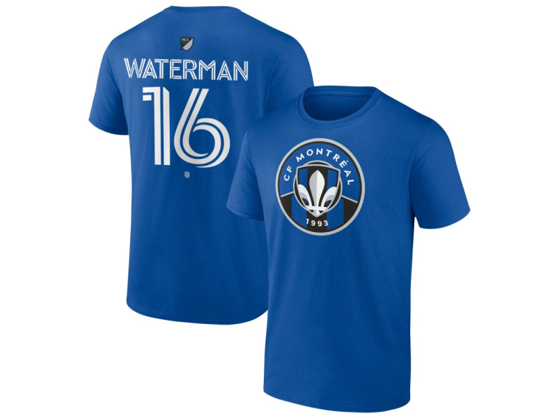 Men's CF Montreal #16 Joel Waterman Team Authentic T-Shirt - Royal