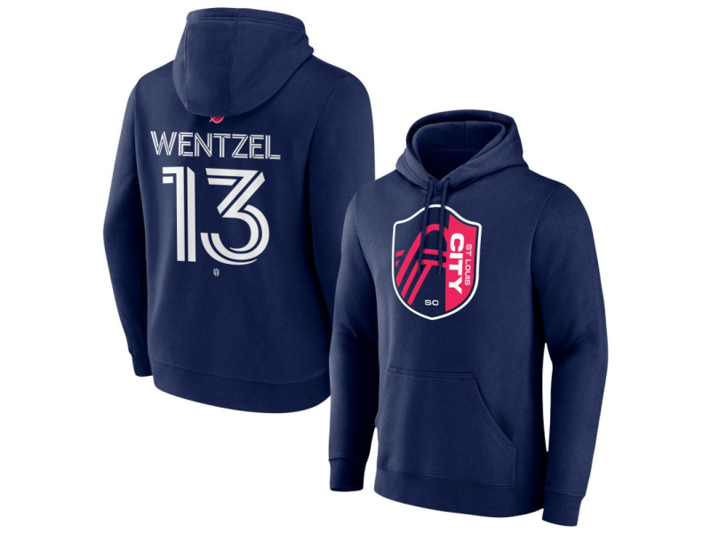 Youth St. Louis City SC #13 Michael Wentzel Team Authentic Pullover Hoodie - Navy