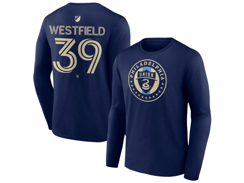 Men's Philadelphia Union #39 Francis Westfield Team Authentic Long Sleeve T-Shirt - Navy