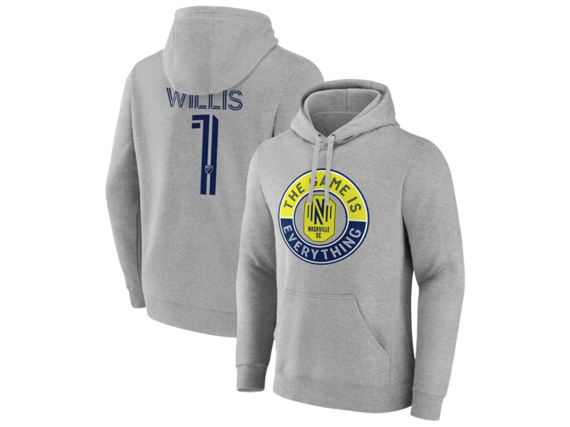 Men's Nashville SC The Game Is Everything #1 Joe Willis Pullover Hoodie - Gray