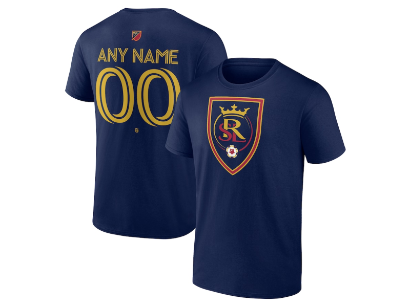 Men's Real Salt Lake #16 Tyler Wolff Team Authentic T-Shirt - Navy