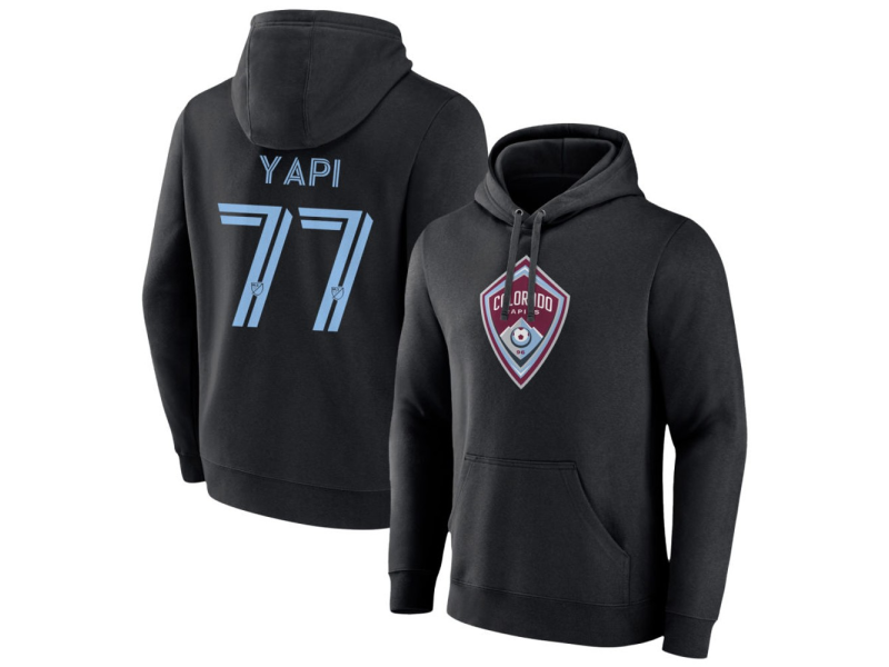 Men's Colorado Rapids #77 Darren Yapi Pullover Hoodie - Black