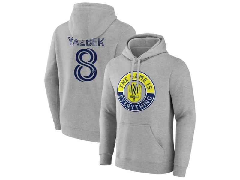 Men's Nashville SC The Game Is Everything #8 Patrick Yazbek Pullover Hoodie - Gray