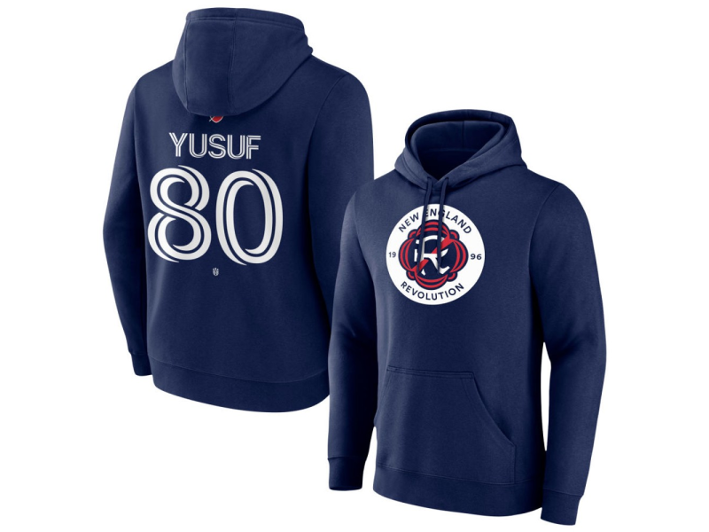 Men's New England Revolution #80 Alhassan Yusuf Team Authentic Pullover Hoodie - Navy