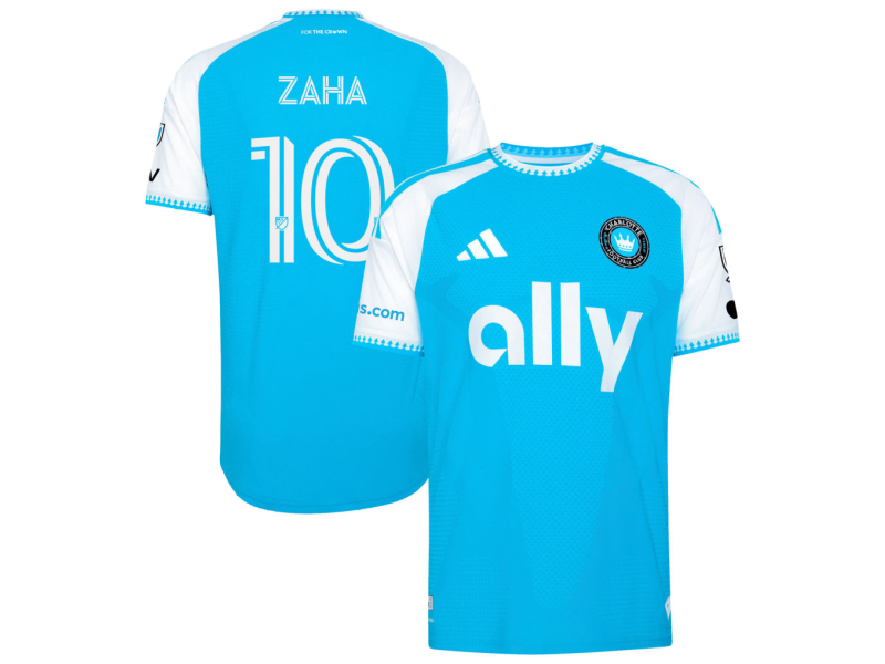 Wilfried Zaha Charlotte FC 2026 Carolina Kit: Crowns Up Player Version Jersey - Blue With Patch