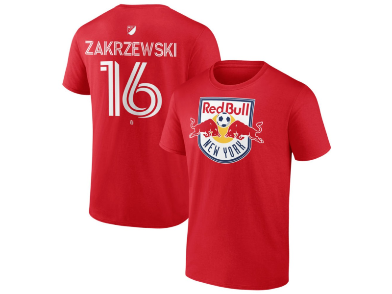 Youth New York Red Bulls #16 Julian Zakrzewski Team Authentic T-Shirt - Red