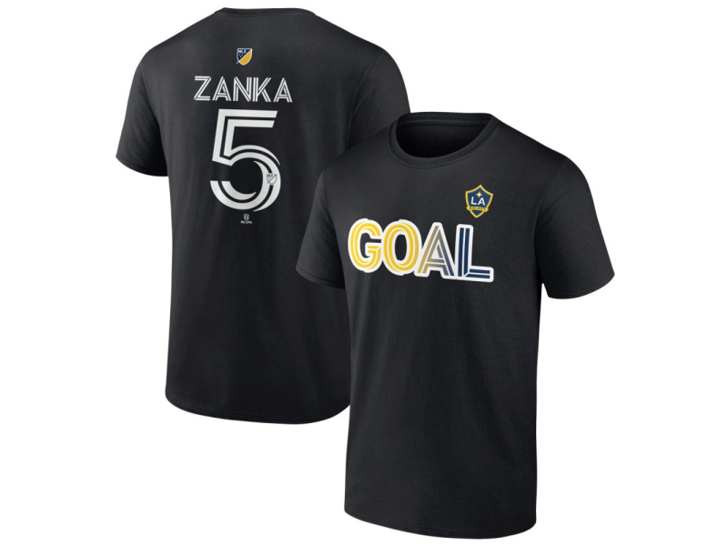 Men's LA Galaxy Goal #5 Mathias Zanka T-Shirt - Black